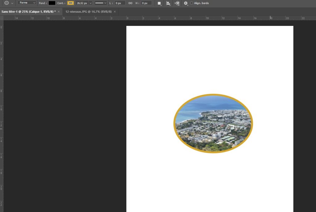 Image écrêtée dans une ellipse - Adobe Photoshop